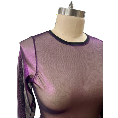 Nolan Sheer Crew Neck |  Pink | Wrap It Faboo