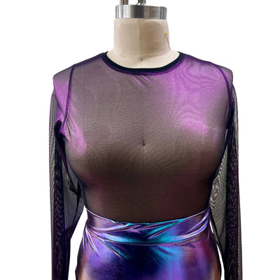 Nolan Sheer Crew Neck |  Pink | Wrap It Faboo