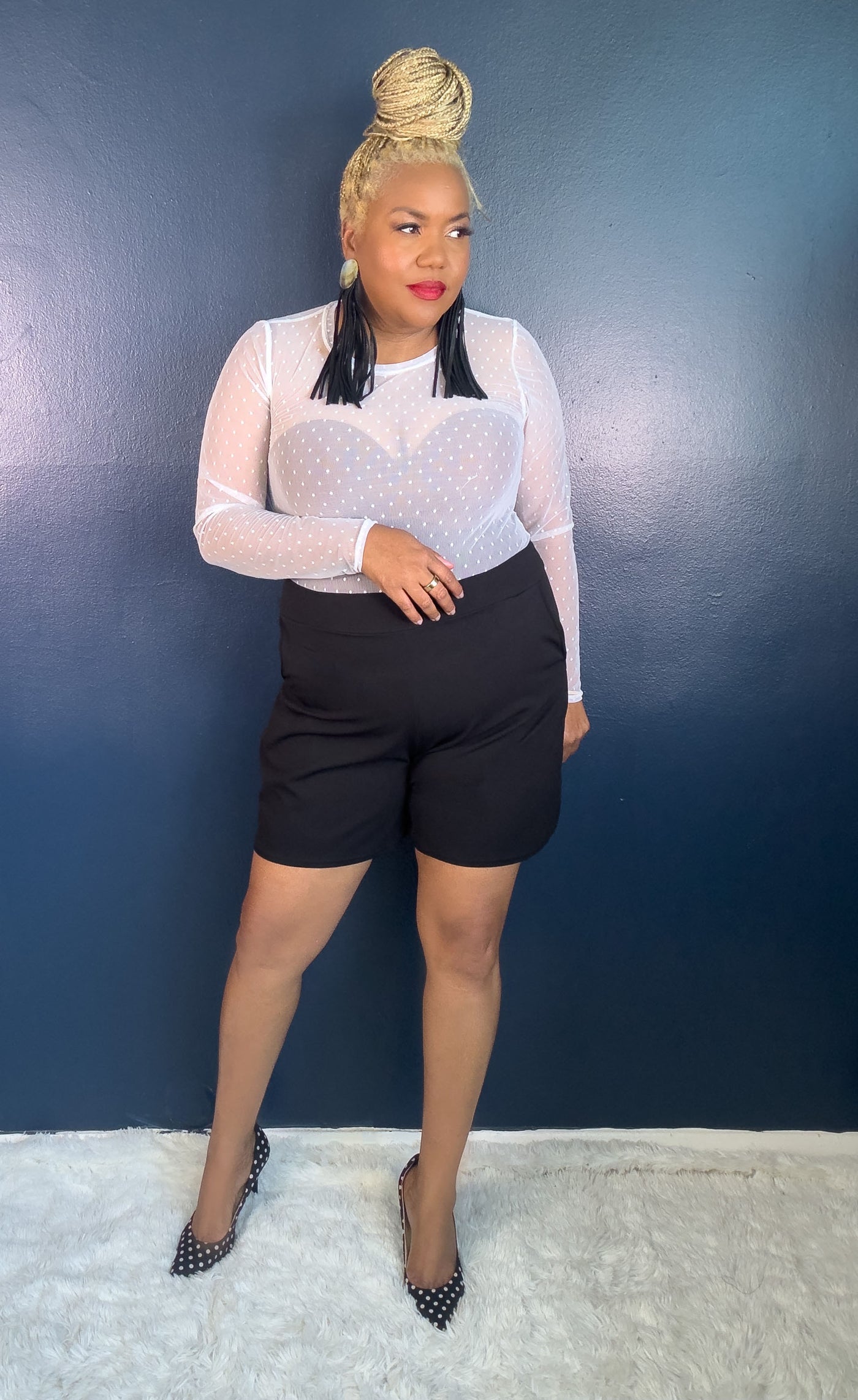 Hot Gyal Shorts | Black on Black 2