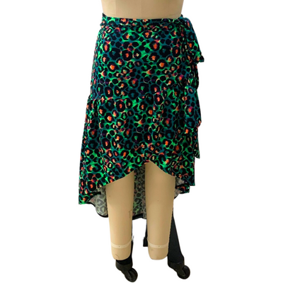 Lily Wrap Skirt | Green Leopard | Wilderness Collection - G'wan by Charon