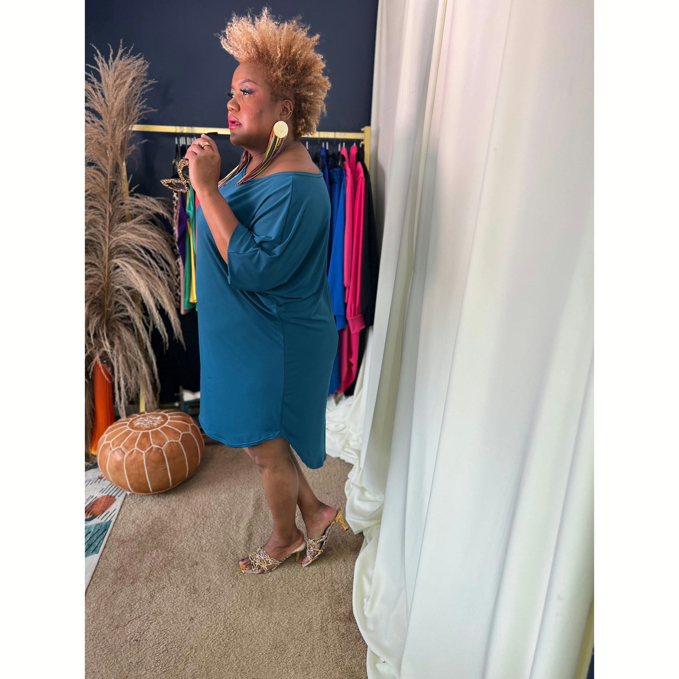 Roc Shirtale Dolman Frock |Teal - G'wan by Charon