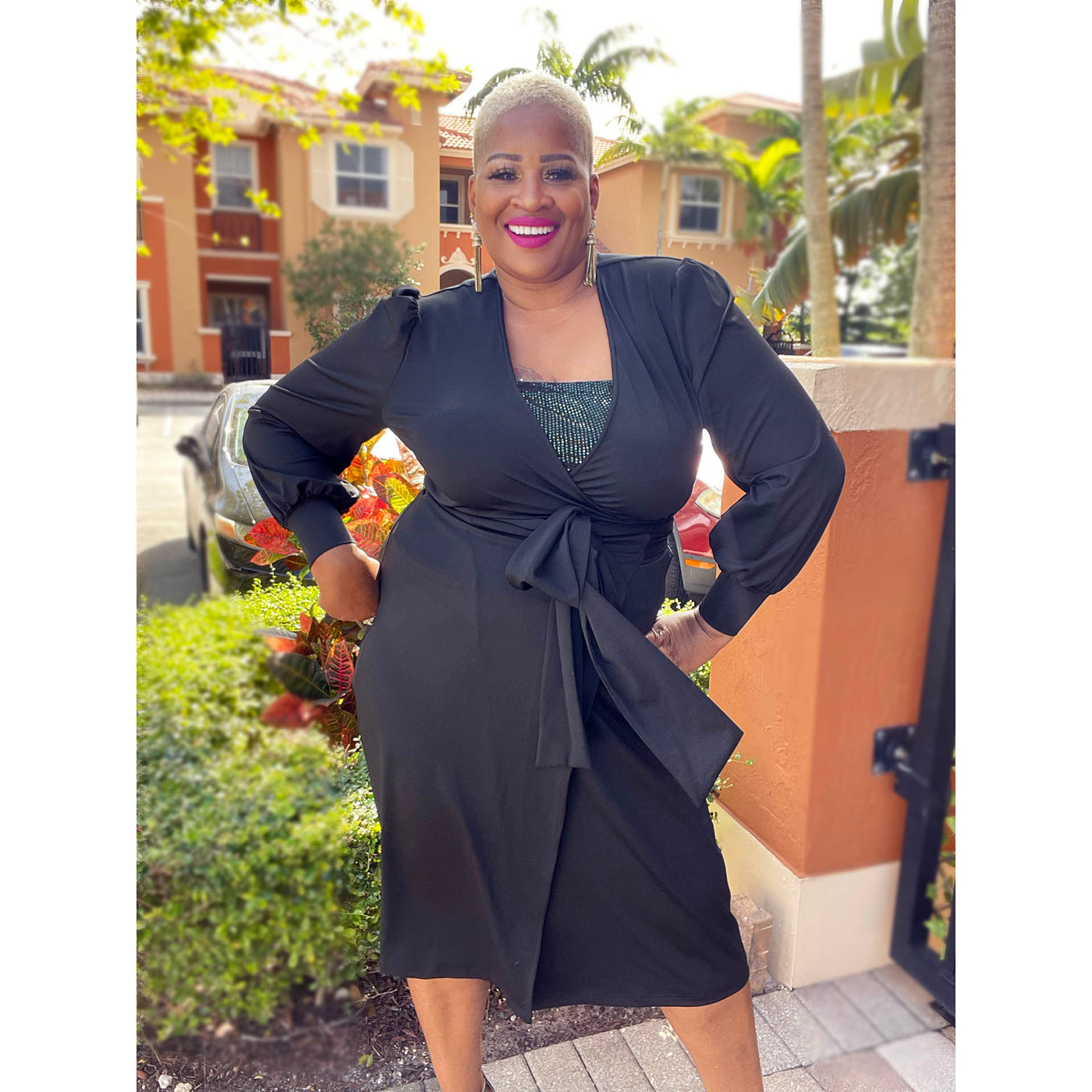Prudence Wrap Dress | Black - G'wan by Charon